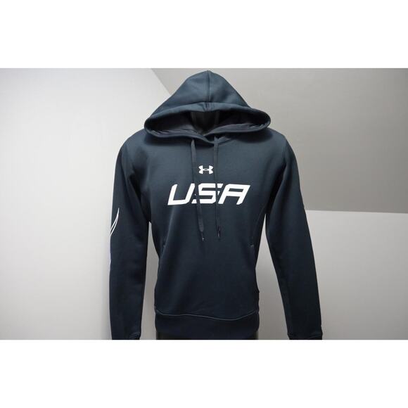 Under Armour Hoodie ColdGear USA America Athletic Jacket Womens Sz Medium - Picture 2 of 10
